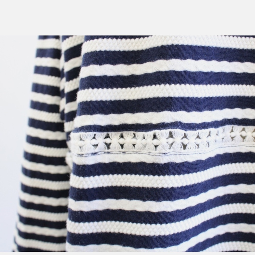 Anthropologie Navy and White Striped Sweatshirt - Picture 5 of 5